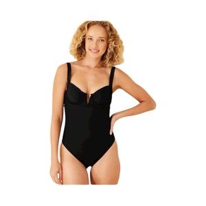 Classic Black One-Piece Swimsuit with Underwire Support